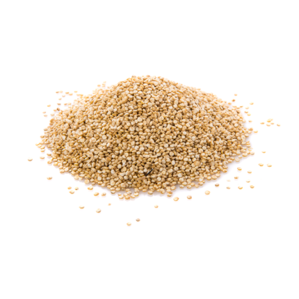 Close-up of Amaranth seeds, small, shiny, oval-shaped seeds in various shades of beige and brown, used as a nutritious and gluten-free grain alternative in cooking and baking