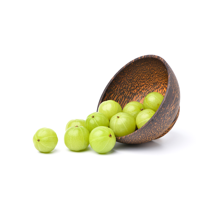 Fresh Amla Fruit, Also Known As Indian Gooseberry, A Small Green Fruit With A Smooth, Glossy Skin And A Tart, Tangy Flavor. Amla Is Rich In Vitamin C And Antioxidants, Often Used In Traditional Ayurvedic Medicine For Its Health Benefits.