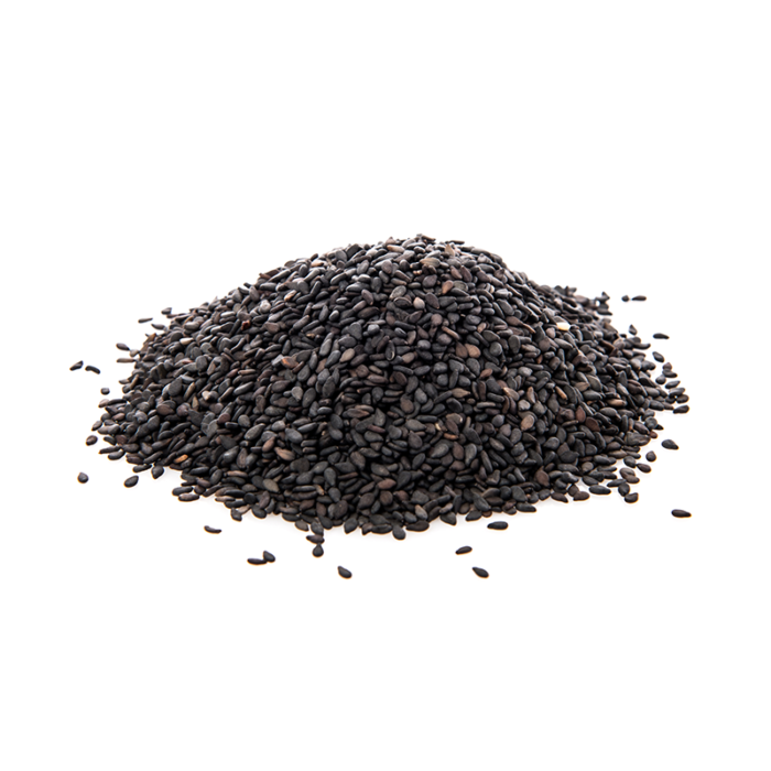 The Seeds Are Tiny, Triangular, And Jet Black In Color, With A Matte Finish. They Are Arranged In A Small Pile, Showcasing Their Unique Shape And Texture. The Image Captures The Distinct Appearance Of Black Cumin Seeds, Which Are Commonly Used As A Spice In Middle Eastern And Indian Cuisines.