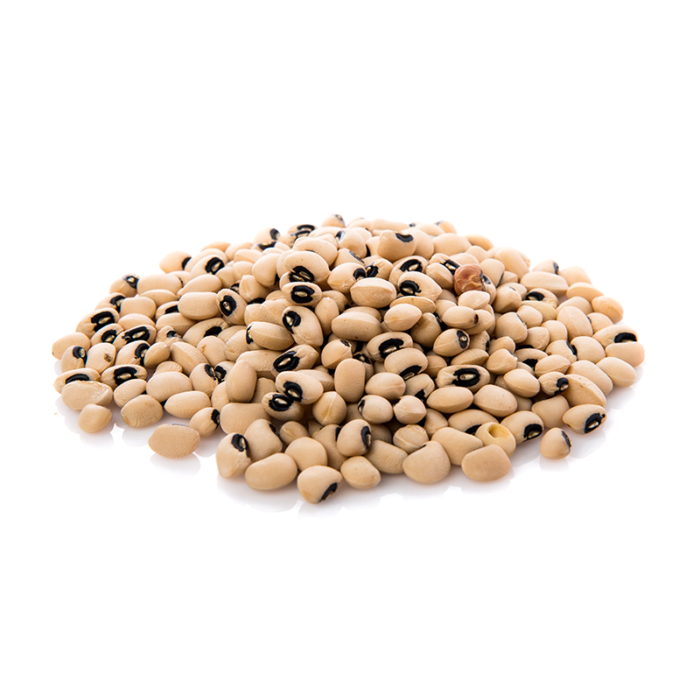 The Beans Are Light Cream Or Beige In Color, With A Distinctive Black &Amp;Quot;Eye&Amp;Quot; Or Spot On One Side. They Are Soft And Plump, With A Glossy Texture, And Are Coated In A Savory Liquid Or Sauce. The Image Showcases The Unique Appearance Of Black-Eyed Beans, A Popular Legume Known For Its Mild, Nutty Flavor And Versatility In Various Cuisines, Such As Southern, African, And Caribbean Dishes.