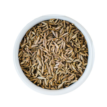 Caraway seeds, commonly used as a spice in cooking and seasoning, known for their warm and earthy flavor with hints of anise and fennel.