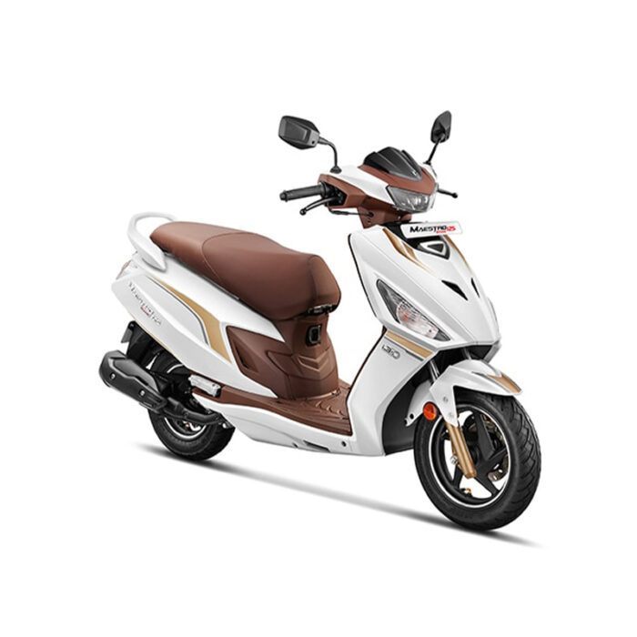 The Scooter Features A Contemporary Design With A Sleek Body, Angular Lines, And Attractive Graphics. It Has A Large Headlamp, Alloy Wheels, And A Digital Instrument Cluster. The Scooter Has A Comfortable Seat With A Storage Compartment Underneath, And It Is Powered By A Fuel-Efficient Engine With A Cvt Transmission. It Also Has Telescopic Front Forks, Tubeless Tires, And A Convenient Kick-Start Feature. The Alt Text Highlights The Scooter'S Modern Appearance, Practical Features, And Urban Mobility.