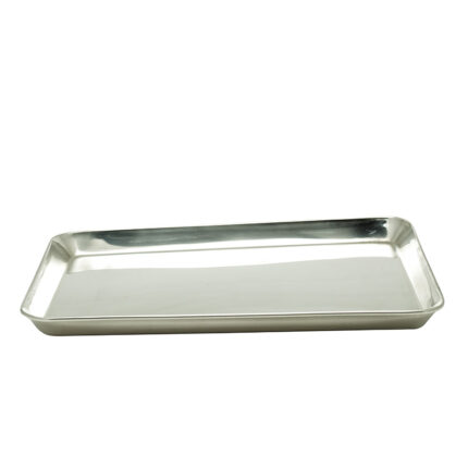 Aristo tray with elegant design, featuring a polished wooden surface, sleek metal handles, and compartments for organizing various items.