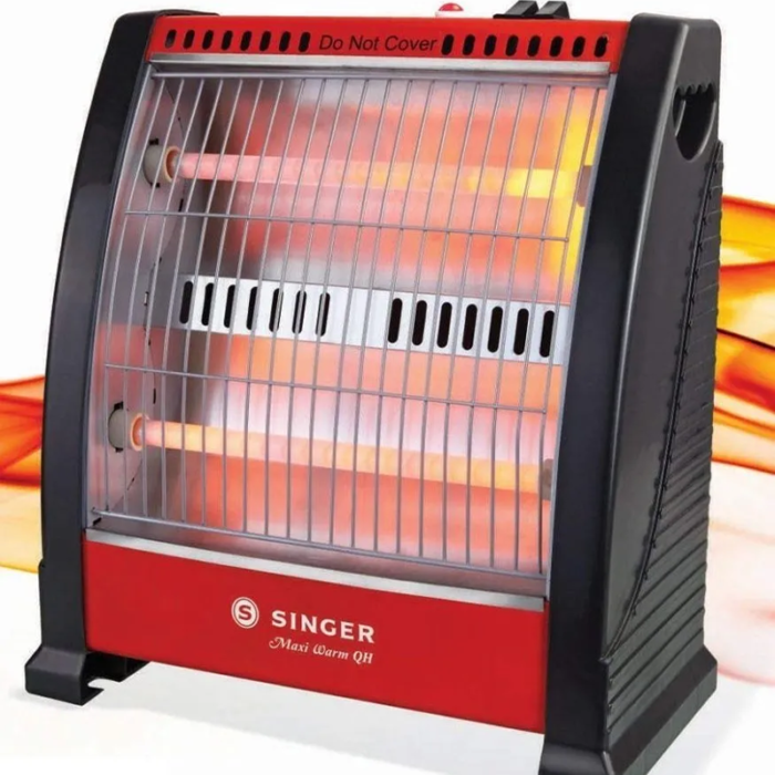 The Heater Consists Of One Or More Quartz Tubes Mounted On A Stand Or Base, And Is Enclosed In A Wire Mesh Or Grill For Safety. The Tubes Emit Infrared Radiation That Heats Up Objects And People In The Room, Rather Than Just The Air, Making The Heater More Efficient And Cost-Effective. The Heater May Also Have Adjustable Settings For Temperature And Power, And May Be Equipped With A Timer Or Oscillation Feature.