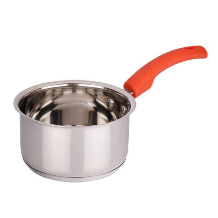 The sauce pan is typically made of stainless steel or other heat-conductive materials, allowing for efficient and even heat distribution during cooking.