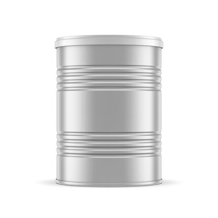 Ribbed canister with a textured design, featuring vertical ridges along its body. Made from sturdy materials, this canister is designed to store and preserve dry ingredients like coffee, tea, sugar, or spices.