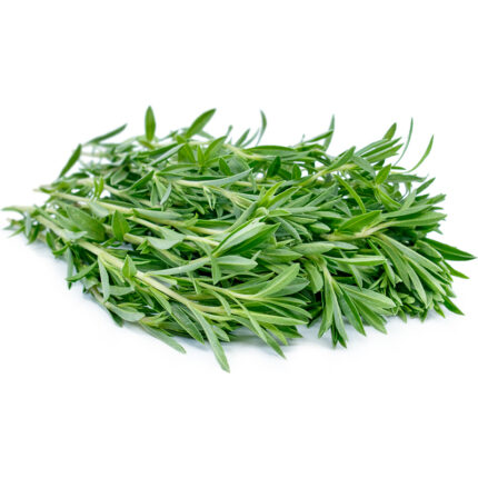 The savory leaves are small, oval-shaped, and dark green with a slightly fuzzy texture. They are arranged in a cluster and fill the frame of the image. The image captures the appearance of fresh savory leaves, a herb commonly used for its culinary flavor and medicinal properties.