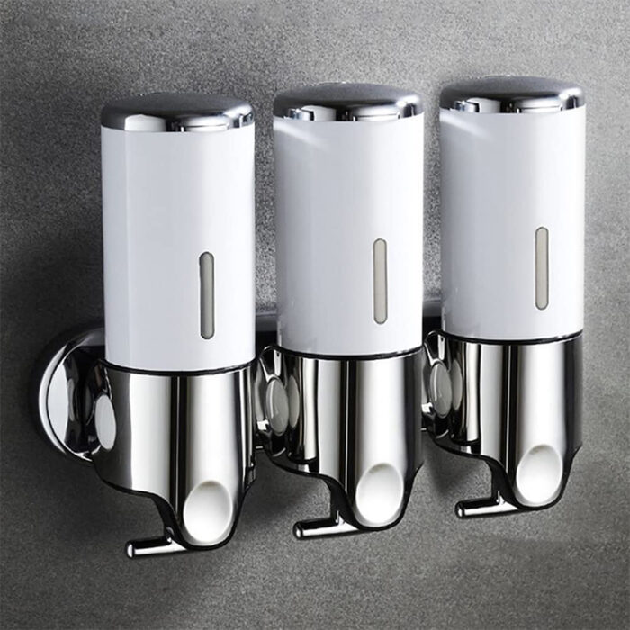 The Dispenser Is Typically Made Of Plastic Or Metal And Has A Pump Mechanism Or Push-Button For Dispensing The Soap. It Is Installed At A Convenient Height On The Shower Wall, Within Easy Reach.