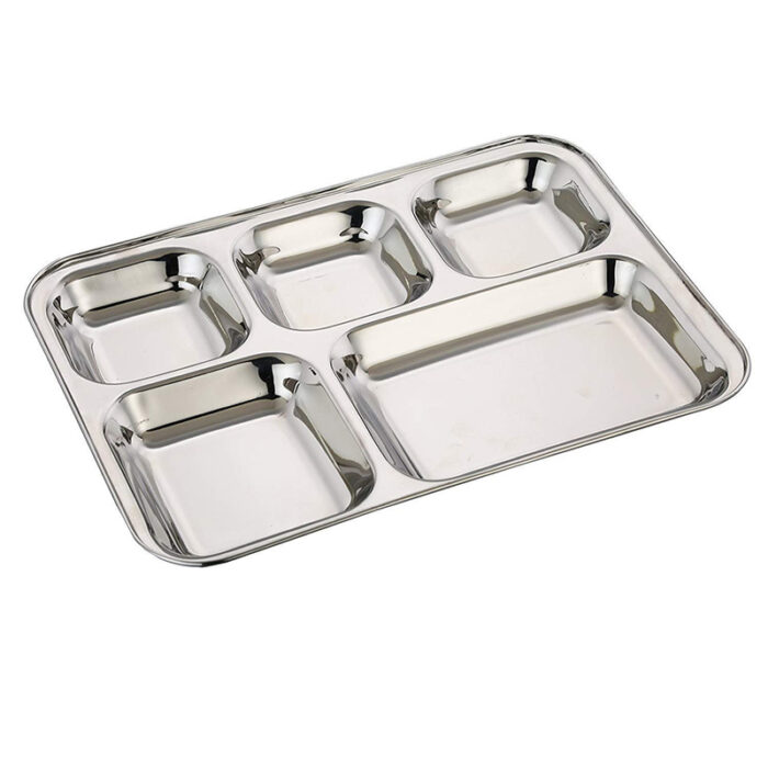 The Tray Is Divided Into Separate Compartments, Making It Ideal For Arranging And Serving Various Items, Such As Snacks, Condiments, Or Small Appetizers.