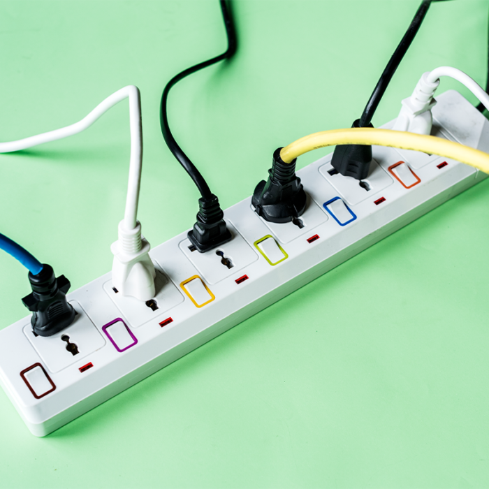 The Surge Protector May Have Multiple Power Outlets, Usually Arranged In A Strip Or Block Format, Along With A Power Cord And A Main Power Switch.