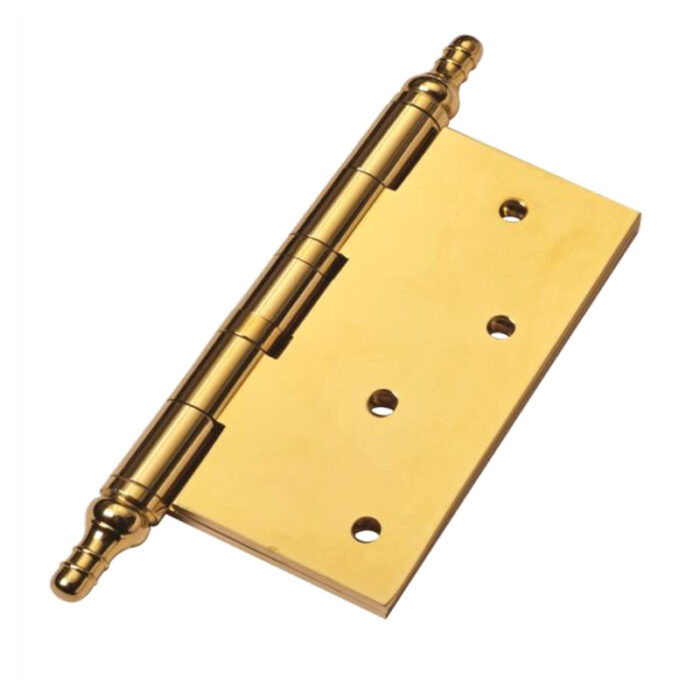 Image Of 2-Bearing Hinges With Finials And Stainless Steel Pin: 2-Bearing Hinges Featuring Decorative Finials And A Stainless Steel Pin, Offering Both Functionality And Visual Appeal For Your Doors