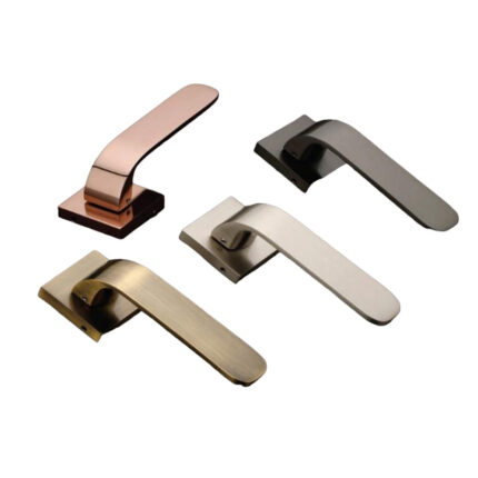A refined and durable brass door handle, featuring a minimalist design that adds a touch of sophistication to your doors