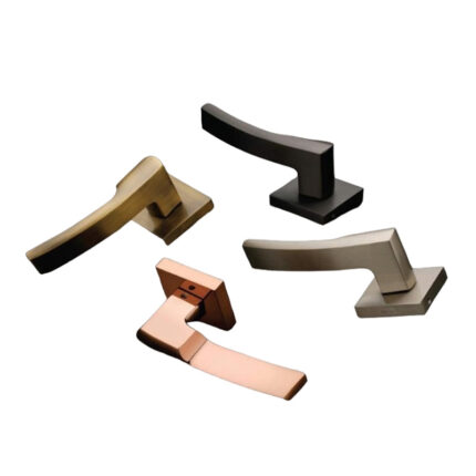 A sleek and reliable brass door handle, crafted with precision and designed to add a touch of elegance to your doors.