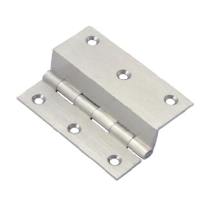 Z-shaped hinges designed for heavy-duty door operation with soft-close functionality.