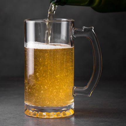 A beer glass is a specialized drinking vessel designed specifically for enjoying beer.