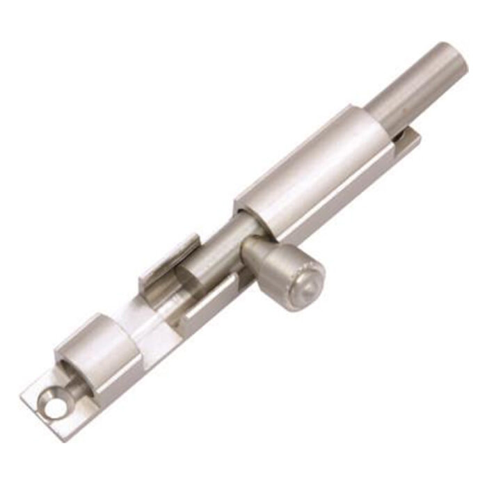 A Two-Piece Tower Bolt From Council, Designed For Secure Locking And Fastening Of Doors And Gates