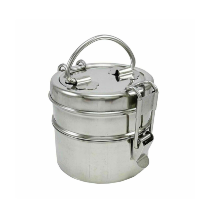 The camping tiffin typically consists of two or more stackable compartments, allowing for separate storage of different food items. It is made of durable materials like stainless steel or BPA-free plastic, ensuring its resilience to outdoor conditions.
