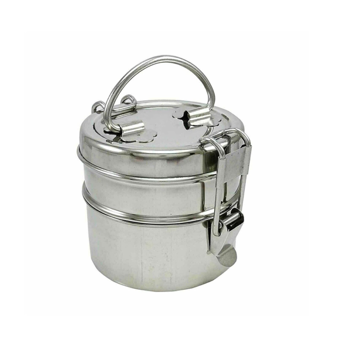 The Camping Tiffin Typically Consists Of Two Or More Stackable Compartments, Allowing For Separate Storage Of Different Food Items. It Is Made Of Durable Materials Like Stainless Steel Or Bpa-Free Plastic, Ensuring Its Resilience To Outdoor Conditions.