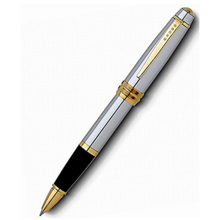 A sleek and elegant rolling ball pen with a polished chrome finish from Cross Bailey Medalist collection.