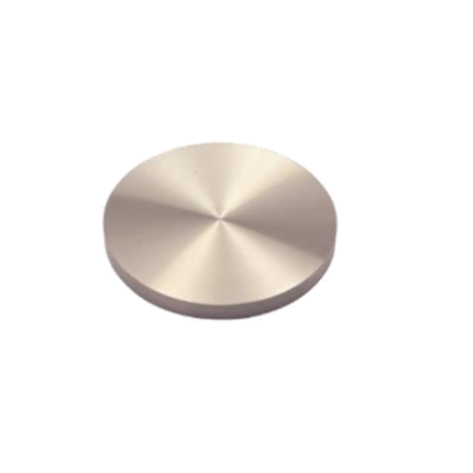 : Round mirror cap for decorative mirror installation.