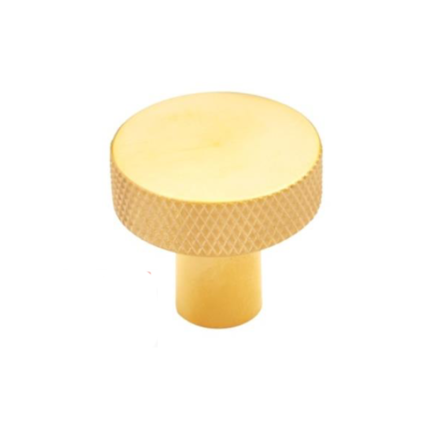 Brass knob with diamond knurl effect for decorative and functional use.