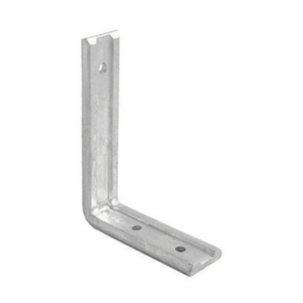 Fluted angle brackets for added structural support and stability. The brackets are made of durable metal and feature a fluted design on the surface