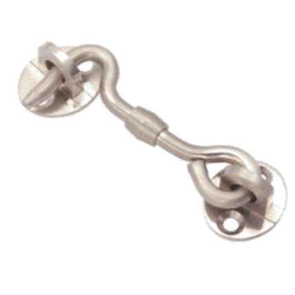 A versatile and reliable hook for securing gates or doors with moderate weight.