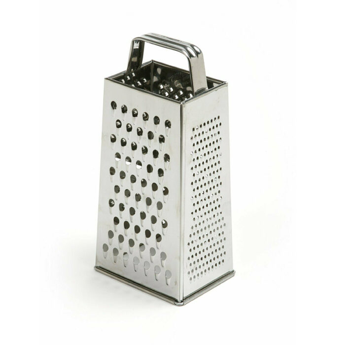 Close-Up Of A Handheld Grater With Sharp Blades For Grating Cheese, Vegetables, Or Other Ingredients