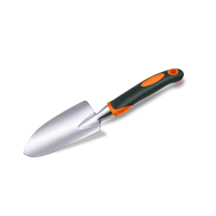 Hand Transplanter with PVC Grip, a handheld gardening tool featuring a pointed blade and a PVC grip handle, designed for easy and precise transplanting of plants and small seedlings in the garden.