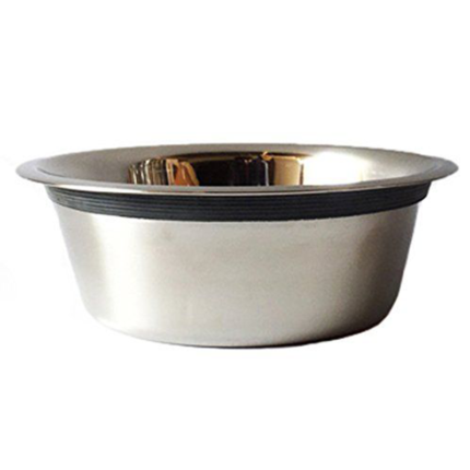 A robust and substantial pet bowl made of thick, weighted material, designed to provide stability and prevent tipping during your pet's mealtime.