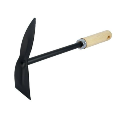 A hoe trowel, a versatile gardening tool with a combined hoe and trowel design for digging, cultivating, and transplanting tasks.