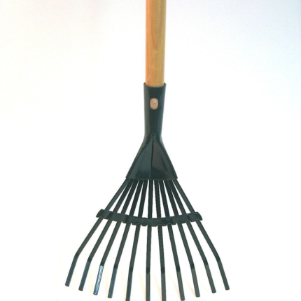 A sturdy fork-like tool used for removing husks from various crops, such as corn, by gripping and separating the husk from the edible part of the plant.