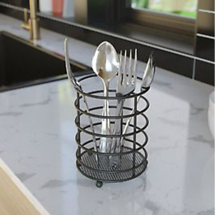 A parallel cutlery holder, a sleek and modern design for organizing and storing cutlery. It consists of two parallel compartments or slots, allowing for the separation and easy retrieval of different types of utensils such as forks, knives, and spoons.
