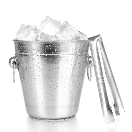 A ribbed ice bucket is a stylish and functional container designed for holding and chilling ice cubes or crushed ice.