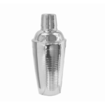 This shaker features ribbed patterns along its surface, providing a secure grip and adding visual interest.