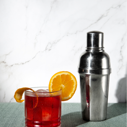 A ring cocktail shaker is a classic and iconic bar tool used for mixing and shaking cocktails.