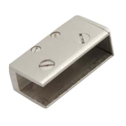 Square folding bracket with additional plate for added strength and stability.