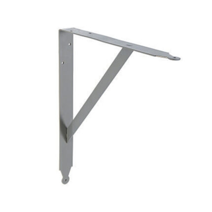 The bracket is made of heavy-duty metal and is designed to provide exceptional strength and stability for shelves.