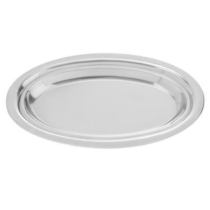 The salad tray is typically larger in size and has a flat, shallow surface with raised edges to contain the salad ingredients.