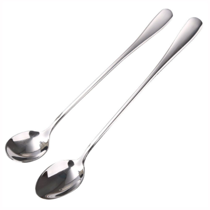 A soda spoon, also known as a long spoon or sundae spoon, is a specialized utensil used for enjoying soda floats, milkshakes, or sundaes.