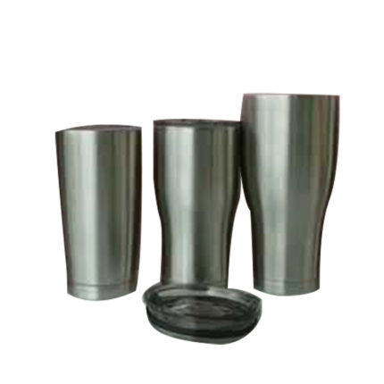 Stylish tumbler made of durable material, perfect for holding beverages on the go or for everyday use.