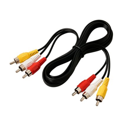 3 RCA Composite Audio Video AV Cable - This cable is designed to transmit both audio and video signals using RCA connectors.