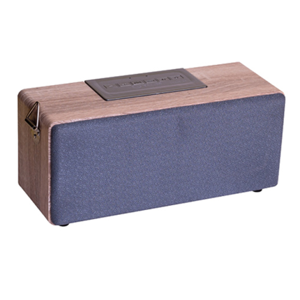 Blue Ycom X8 Wireless Bluetooth Speaker With Custom Bass - A blue wireless Bluetooth speaker with customizable bass settings.