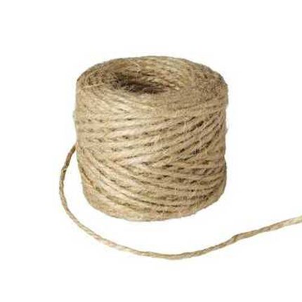 A natural fiber rope made from jute fibers that is environmentally-friendly and treated with flame retardant properties, making it safe for various applications while maintaining its eco-conscious qualities.