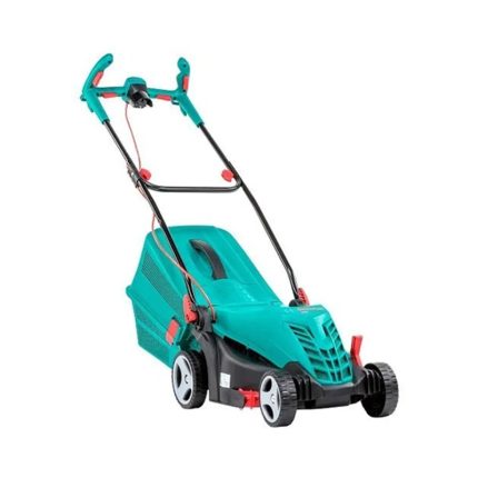 A lawn mower manufactured by Bosch, featuring a green-colored body. The mower is designed to cut grass and maintain lawns efficiently and is likely equipped with various features for ease of use and optimal performance.