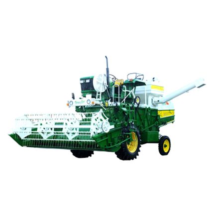 The harvester is characterized by its green color and is equipped with a two-wheel drive (2WD) system and TDC (Total Drive Control) technology.