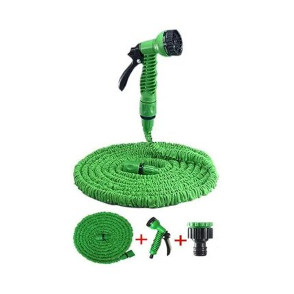 The green blue expandable hose pipe is a versatile and convenient watering tool for gardens, lawns, and other outdoor areas. Made from high-quality materials, the hose pipe is designed to expand and contract as water flows through it.