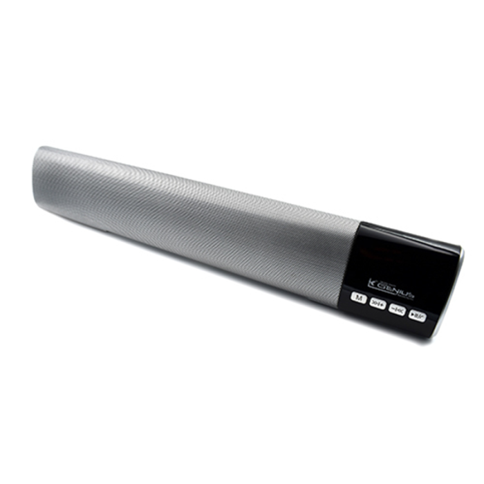 Grey-Black Portable Sound Bar - A Portable Sound Bar With A Grey And Black Color Combination.