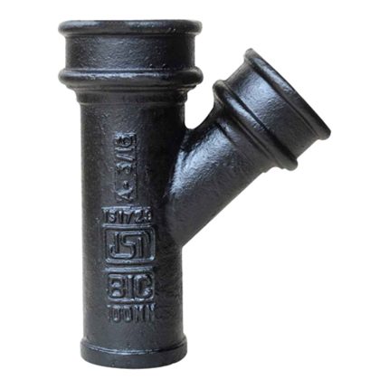 The grey cast iron Y pipe is a sturdy and reliable plumbing component designed for efficient fluid flow. Made from high-quality grey cast iron material, it offers excellent strength and durability, making it suitable for various plumbing systems.