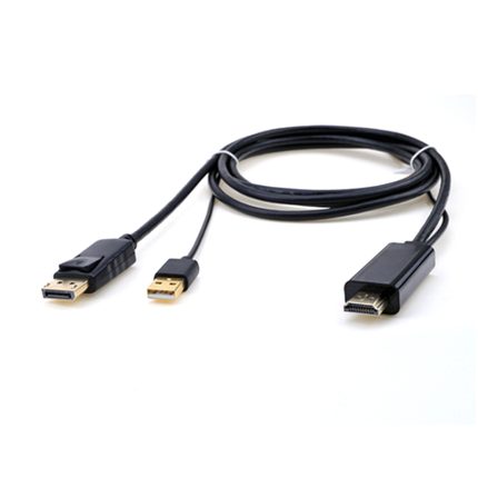 HDMI to DP Adapters 4k 2m USB Power - These adapters are designed to convert HDMI signals to DisplayPort signals, allowing users to connect HDMI devices